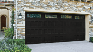 black carriage house garage door