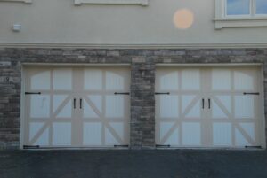 2 tone colored garage door