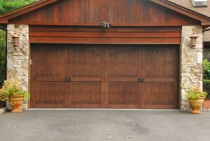 custom designed wooded garage door