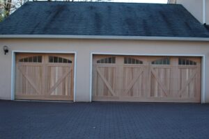 natural wood garage door